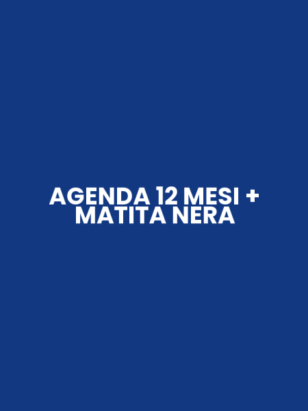 AGENDA 12 MESI + MATITA NERA