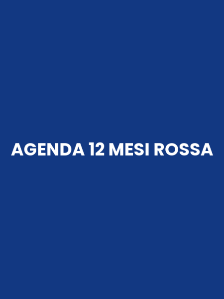 AGENDA 12 MESI ROSSA