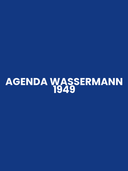 AGENDA WASSERMANN 1949