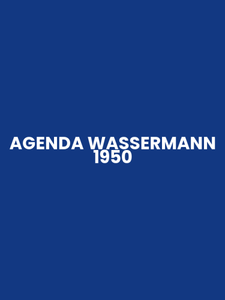 AGENDA WASSERMANN 1950