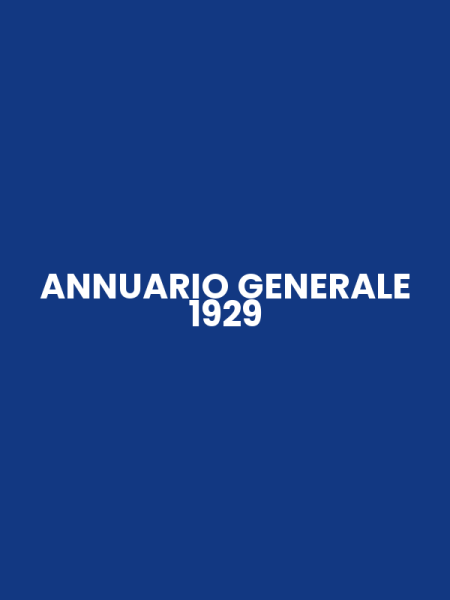 ANNUARIO GENERALE 1929