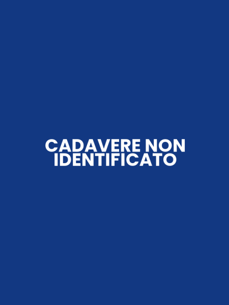 CADAVERE NON IDENTIFICATO