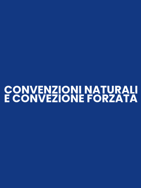 CONVENZIONI NATURALI E CONVEZIONE FORZATA