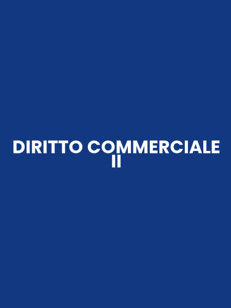 DIRITTO COMMERCIALE II