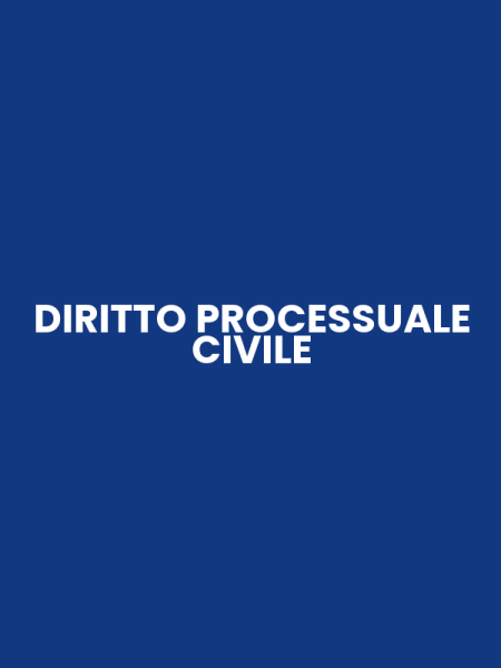 DIRITTO PROCESSUALE CIVILE