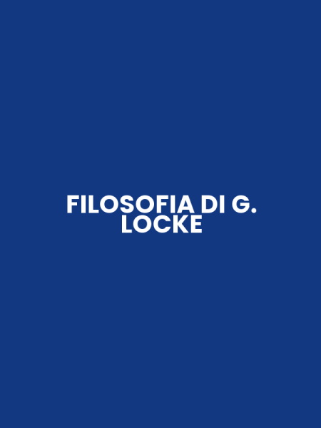 FILOSOFIA DI G. LOCKE