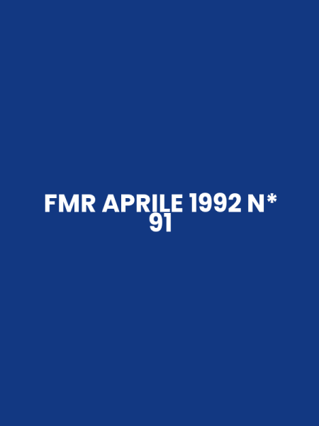 FMR APRILE 1992 N* 91