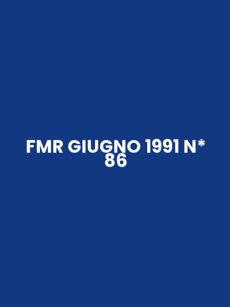 FMR GIUGNO 1991 N* 86