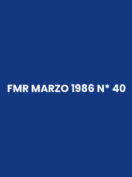 FMR MARZO 1986 N* 40