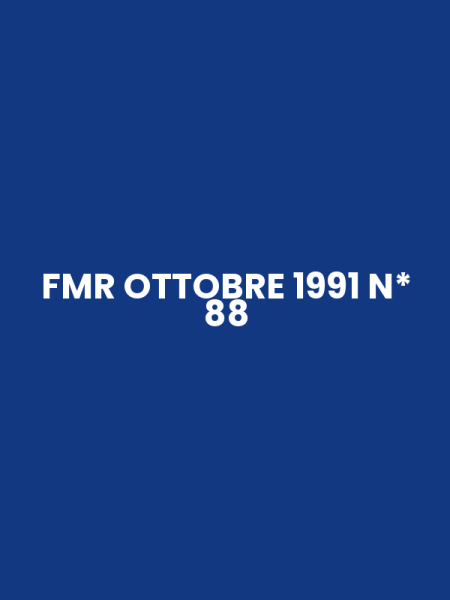 FMR OTTOBRE 1991 N* 88
