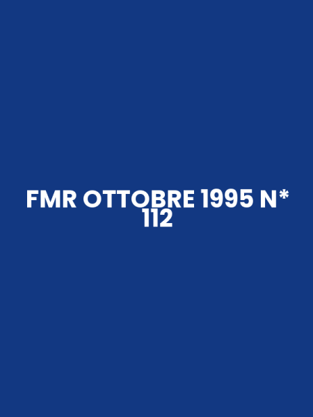 FMR OTTOBRE 1995 N* 112