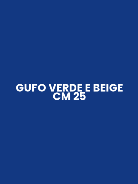 GUFO VERDE E BEIGE CM 25