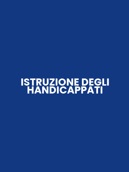 ISTRUZIONE DEGLI HANDICAPPATI