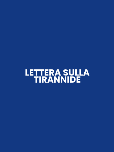 LETTERA SULLA TIRANNIDE
