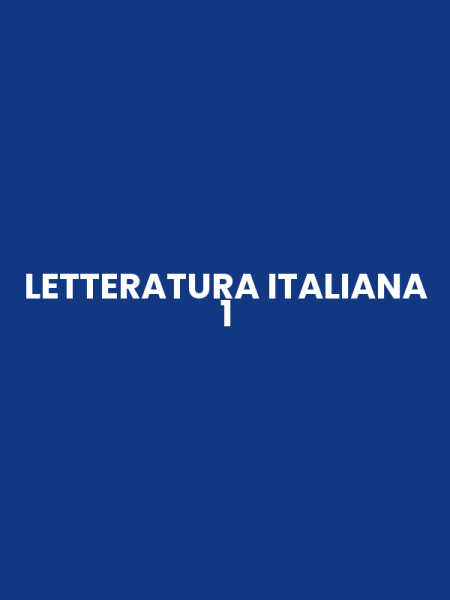LETTERATURA ITALIANA 1