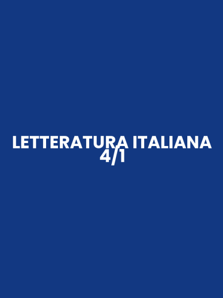LETTERATURA ITALIANA 4/1