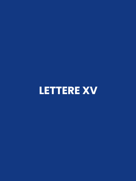 LETTERE XV