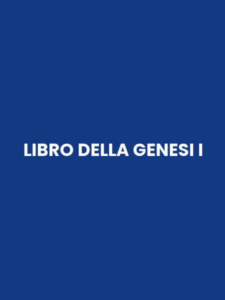 LIBRO DELLA GENESI I