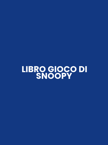 LIBRO GIOCO DI SNOOPY