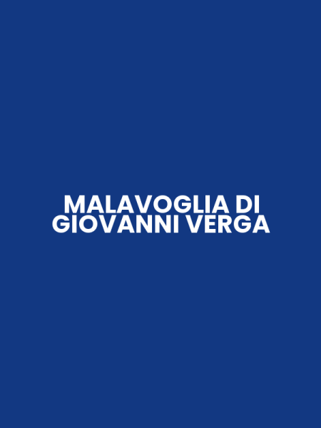 MALAVOGLIA DI GIOVANNI VERGA