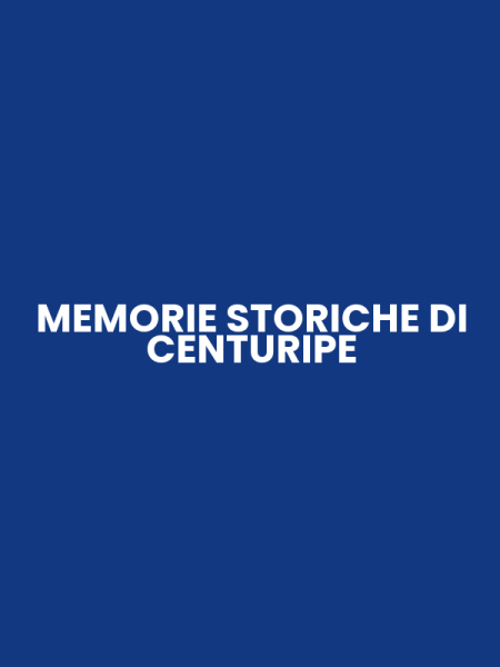 MEMORIE STORICHE DI CENTURIPE