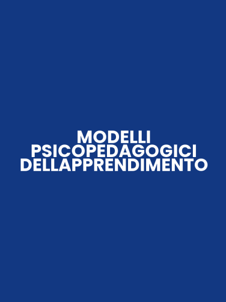 MODELLI PSICOPEDAGOGICI DELLAPPRENDIMENTO