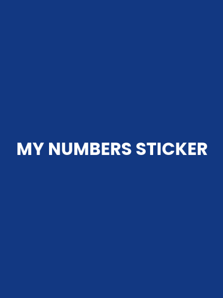 MY NUMBERS STICKER