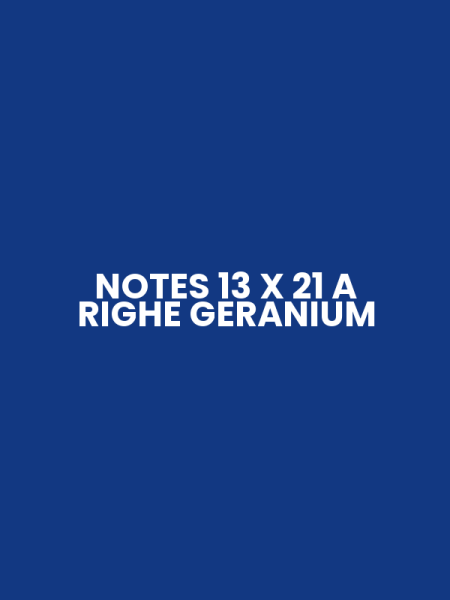 NOTES 13 X 21 A RIGHE GERANIUM