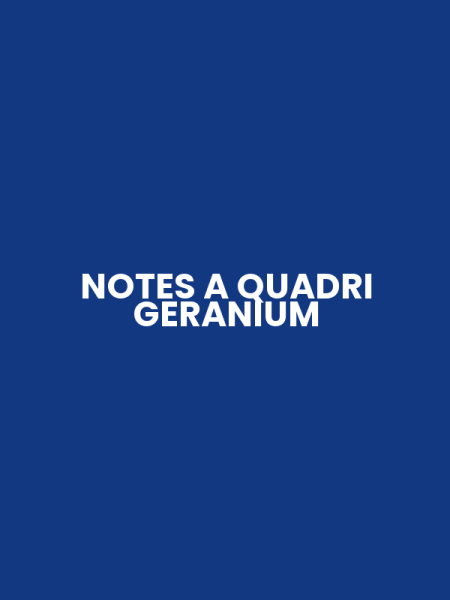 NOTES A QUADRI GERANIUM