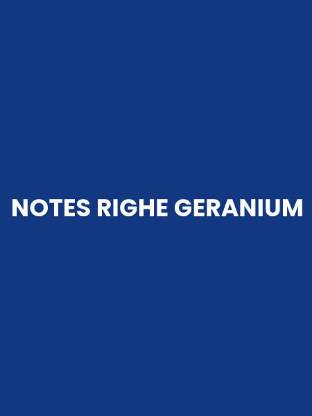 NOTES RIGHE GERANIUM