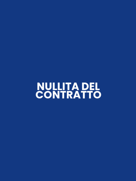 NULLITA DEL CONTRATTO
