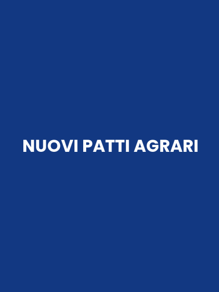 NUOVI PATTI AGRARI