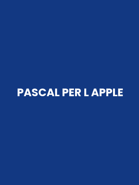 PASCAL PER L APPLE