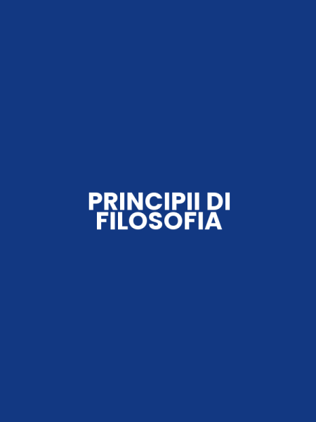 PRINCIPII DI FILOSOFIA