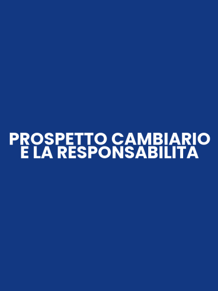 PROSPETTO CAMBIARIO E LA RESPONSABILITA