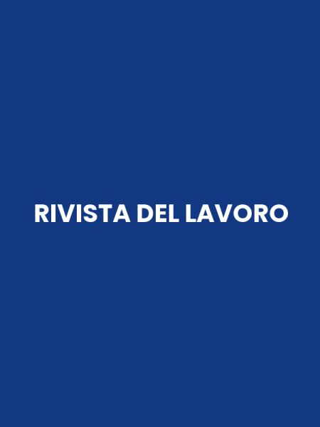 RIVISTA DEL LAVORO