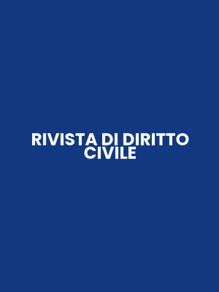 RIVISTA DI DIRITTO CIVILE