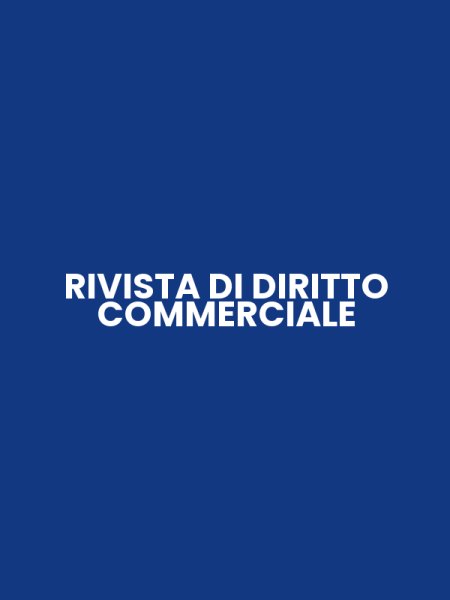 RIVISTA DI DIRITTO COMMERCIALE