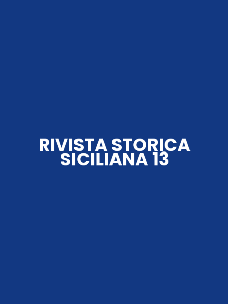 RIVISTA STORICA SICILIANA 13