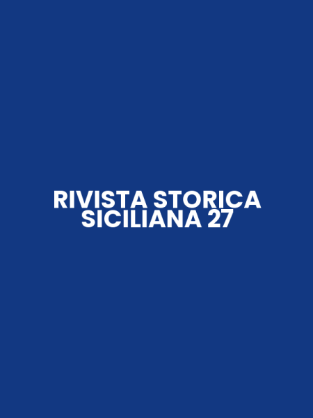 RIVISTA STORICA SICILIANA 27