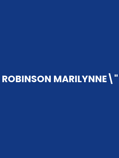 ROBINSON MARILYNNE"