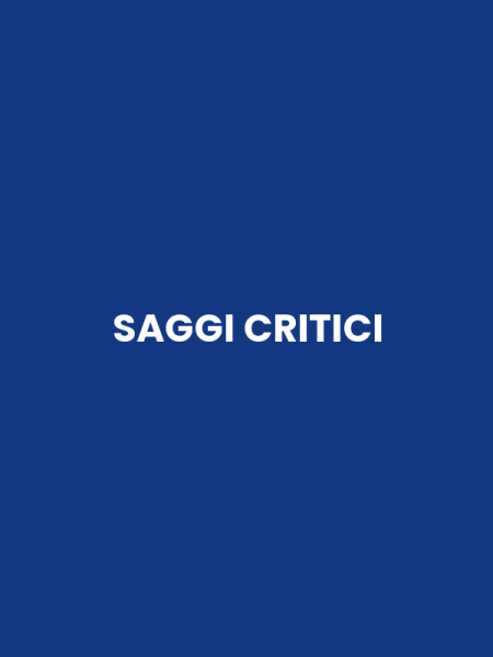SAGGI CRITICI