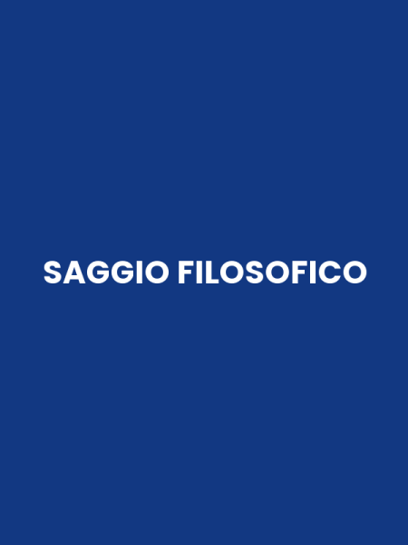 SAGGIO FILOSOFICO