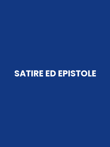 SATIRE ED EPISTOLE
