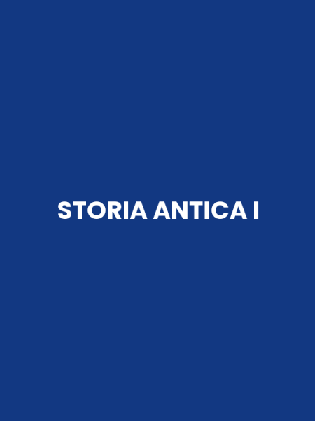 STORIA ANTICA I