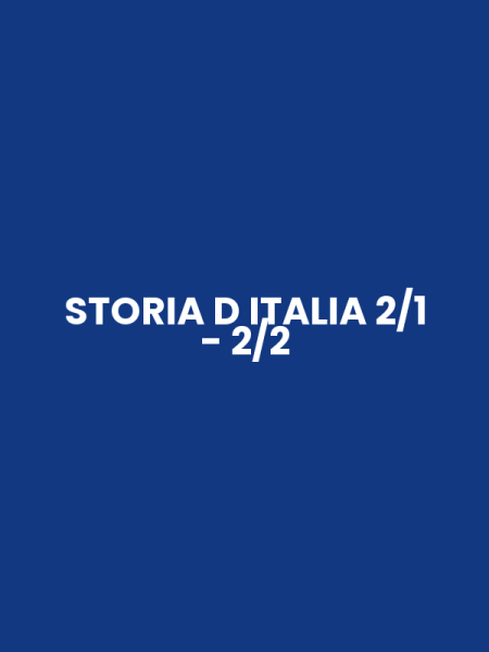 STORIA D ITALIA 2/1 - 2/2