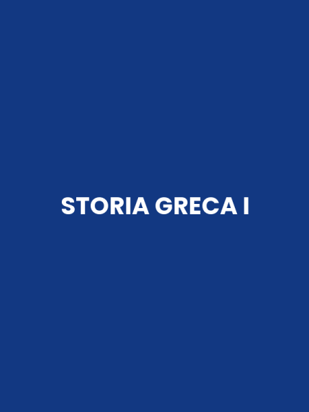 STORIA GRECA I