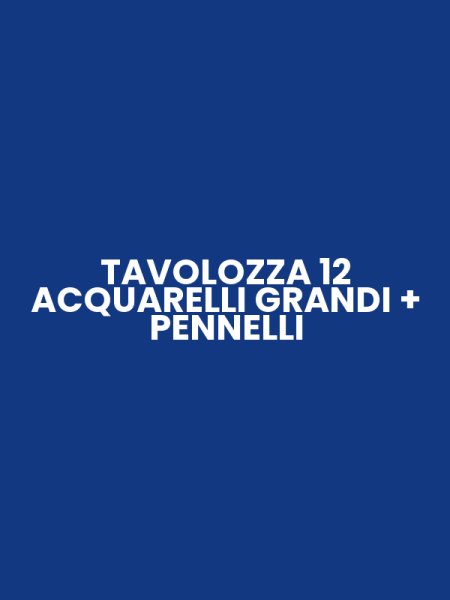 TAVOLOZZA 12 ACQUARELLI GRANDI + PENNELLI