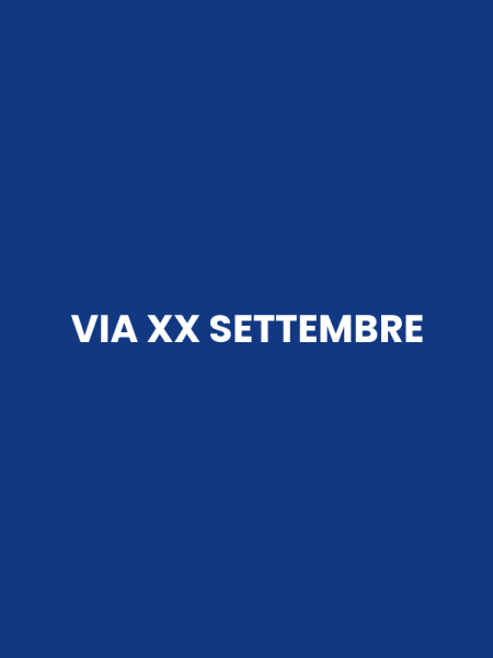 VIA XX SETTEMBRE